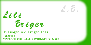 lili briger business card